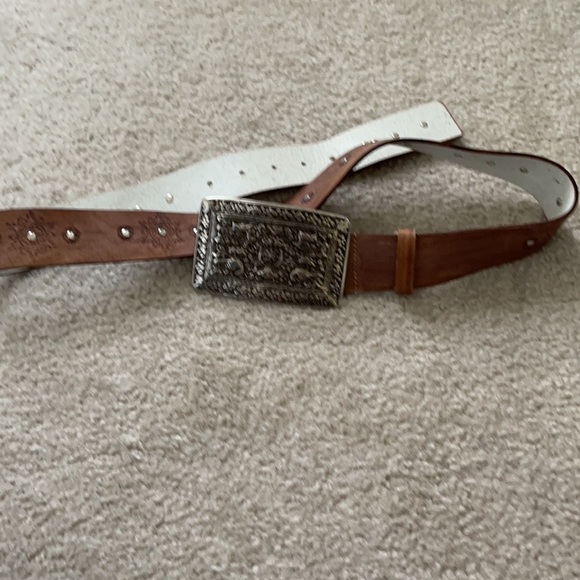 Vintage Garuglieri Leather Belt with Bird Enbossed Buckle - Picture 9 of 9